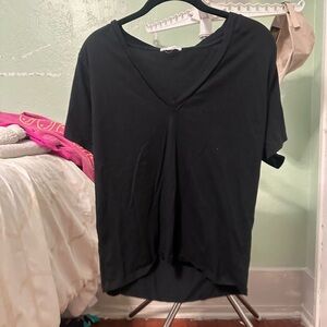 Classic Black V-Neck Women's Top